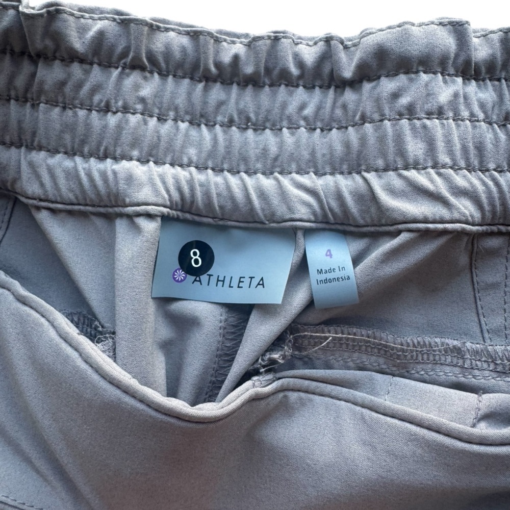 Athleta‎ Chelsea Cargo Pants Women 4 Grey Zip Pockets Athleisure Active Yoga - Picture 5 of 8